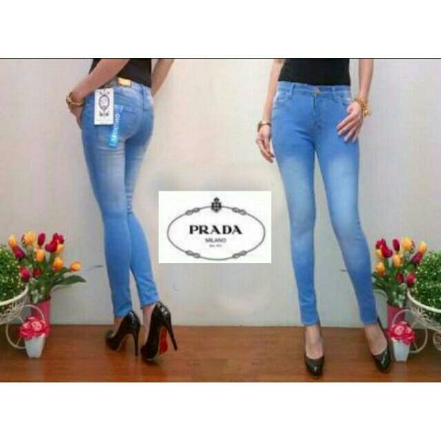 Soft Jeans Stretch Wanita Big Size Celana Panjang Jumbo Cewek PRD 27-38 NR_Outfit Official COD