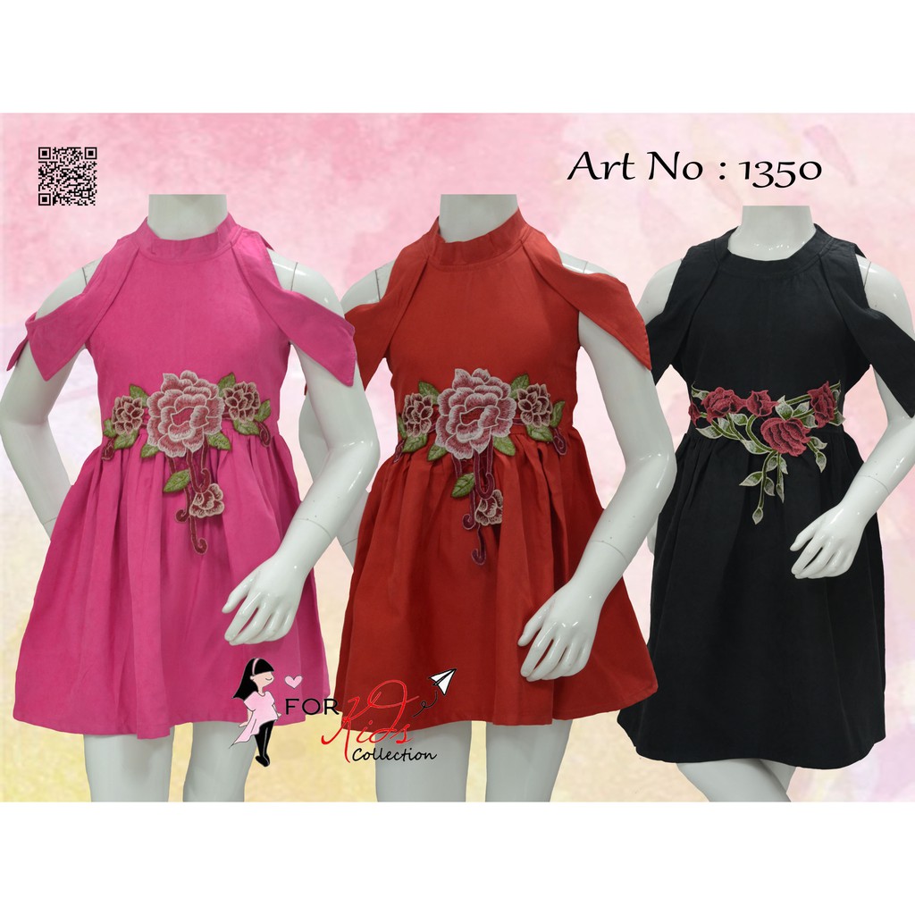 Dress Lengan Sabrina Anak-Anak