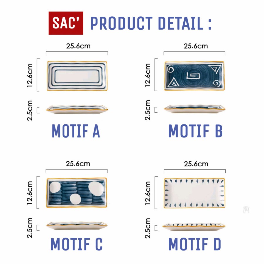 OKURU Japanese Style Dinner Plate Bowl Mangkuk Piring Makan Ala Jepang Mangkok Hampers Souvenir-4