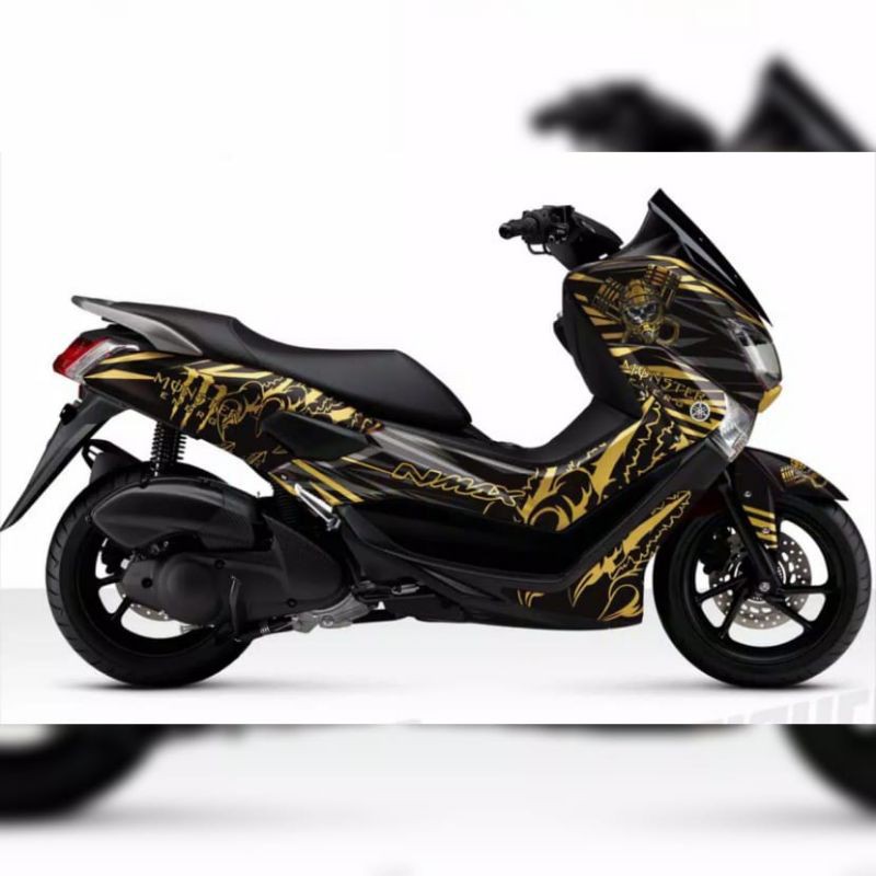 Stiker Decal Nmax Lama Fullbody Movistar Gold