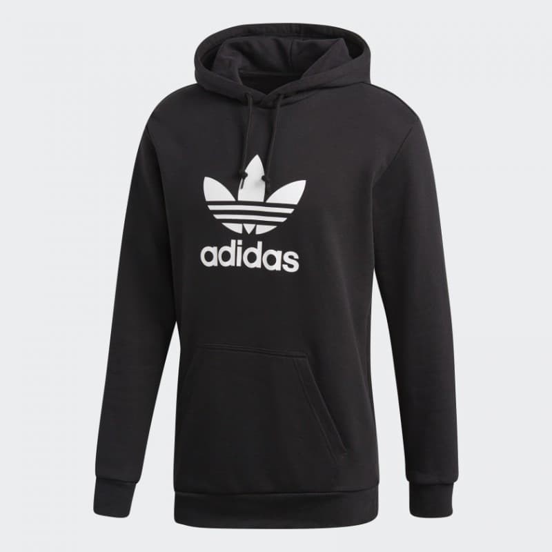 Jaket ADIDAS Trefoil Black Hoodie Original