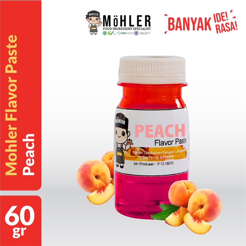 MOHLER Pasta perisa pewarna PEACH (KLIK KOMBO HEMAT UNTUK BELI 1 GRATIS 1)