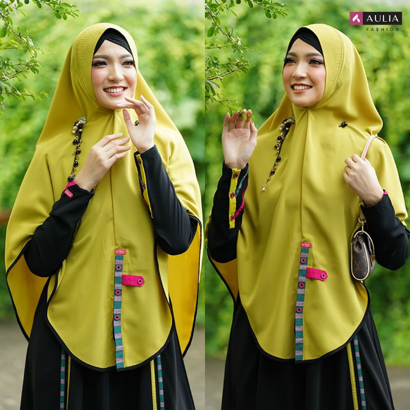 AULIA FASHION GAMIS TERBARU KATYA BLACK NEON LIMITED EDITION