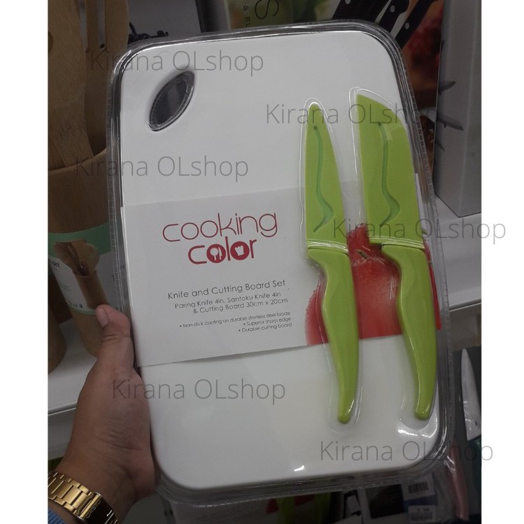 TALENAN PUTIH Cooking Color FREE 2 Pcs Pisau Dapur