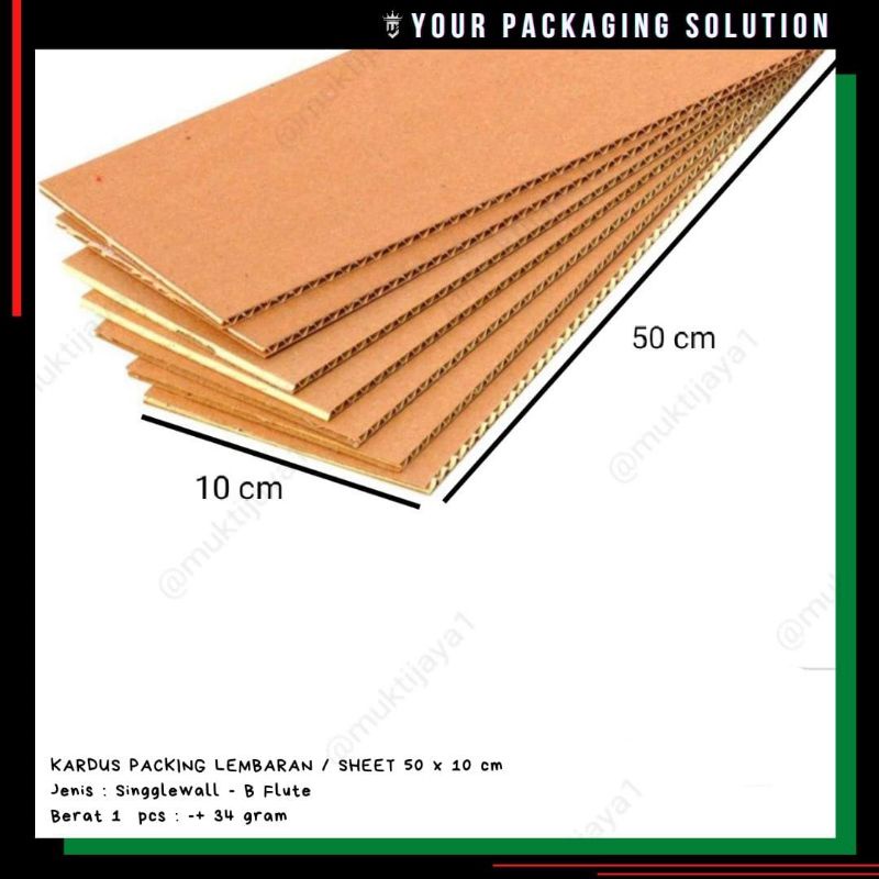

Sheet Packing • Uk. 50x10cm • Karton/ Kardus Lembaran