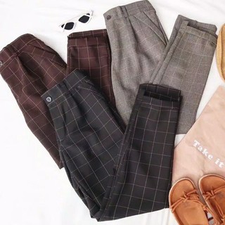 TARTAN PANTS STRADIVARIUS  GEISHA PANTS TARTAN CELANA  