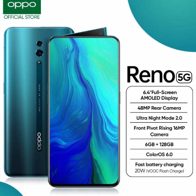 Oppo Reno 8/256 GB 10 X ZOOM GARANSI RESMI 1 TAHUN - OPPO RENO 10xZOOM