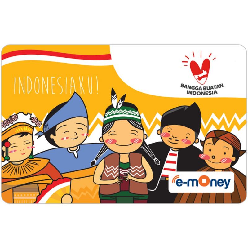 Mandiri eMoney Card INDONESIAKU BHINNEKA ORI /Like eTOLL Tapcash Flazz or Brizzi