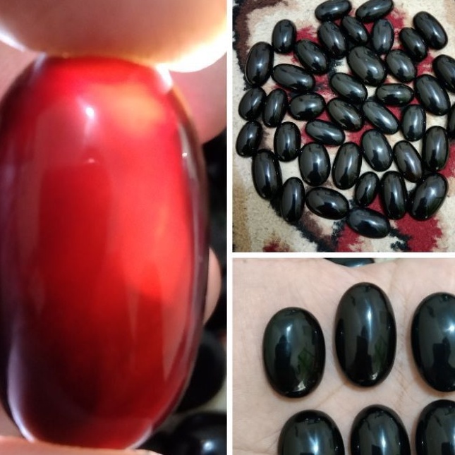 Batu akik Yaman wulung senter merah