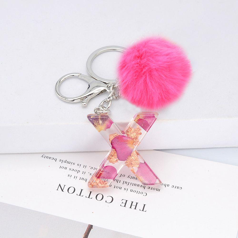 Mxbeauty Gantungan Kunci Huruf Bunga Gradien Lucu Ornamen 26huruf Perhiasan Gantungan Kunci Mobil Keyring Rings 26huruf Gantungan Kunci