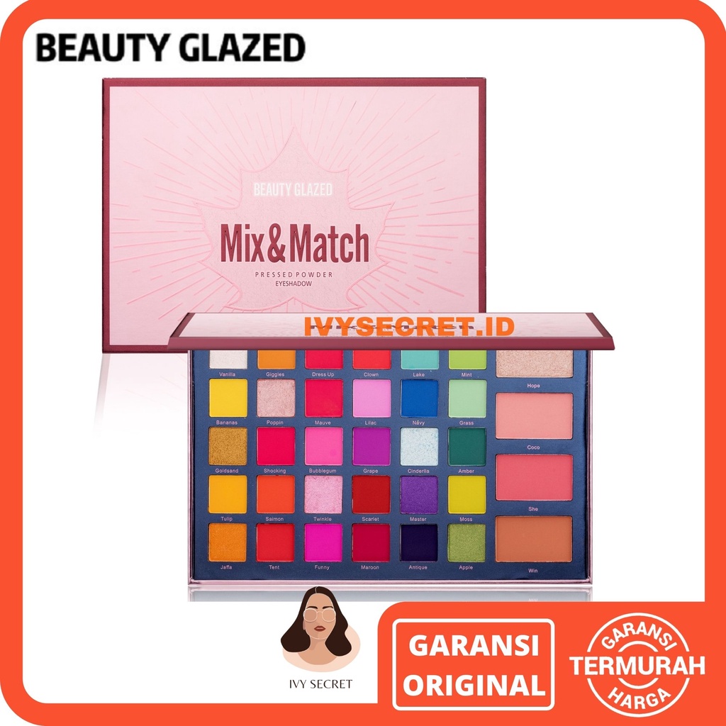 Beauty Glazed Eyeshadow Mix And Match 68 Color Include Contour Blush Palette Eyeshadow Matte Eyeshadow Glitter Eyeshadow Beauty Glazed