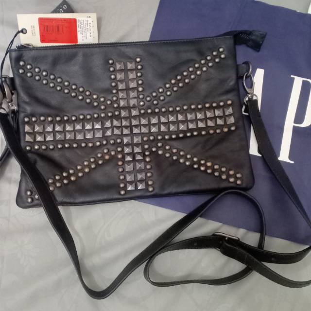 Tas Guess Britt Luxe Black Genuine Leather Original