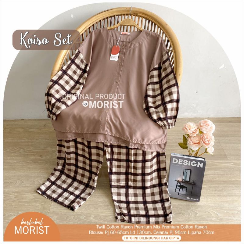 Olio set Ruis Set Hilja Set Koiso set setelan wanita setelan celana rayon original morist-5