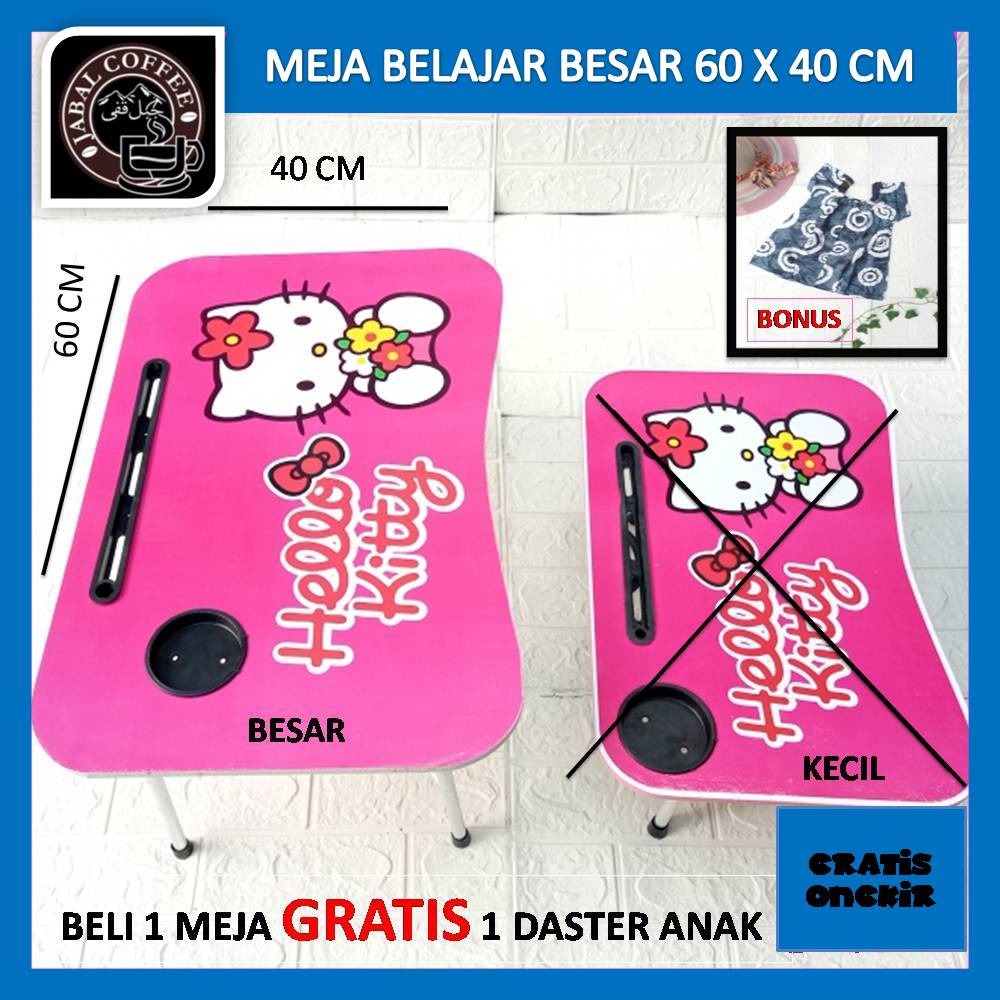 Meja Belajar Laptop Besar Gratis Celana Anak Berat 1850 Gram / Meja Laptop Lipat Portable Ukuran 60 X 40 X 27 Cm / Meja Belajar Lipat Karakter