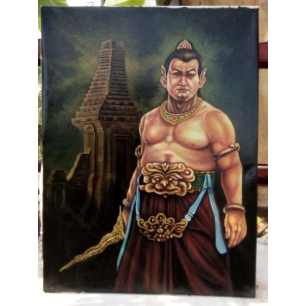 

lukisan gajahmada kanvas asli