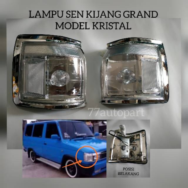 Lampu sen kijang grand model kristal set