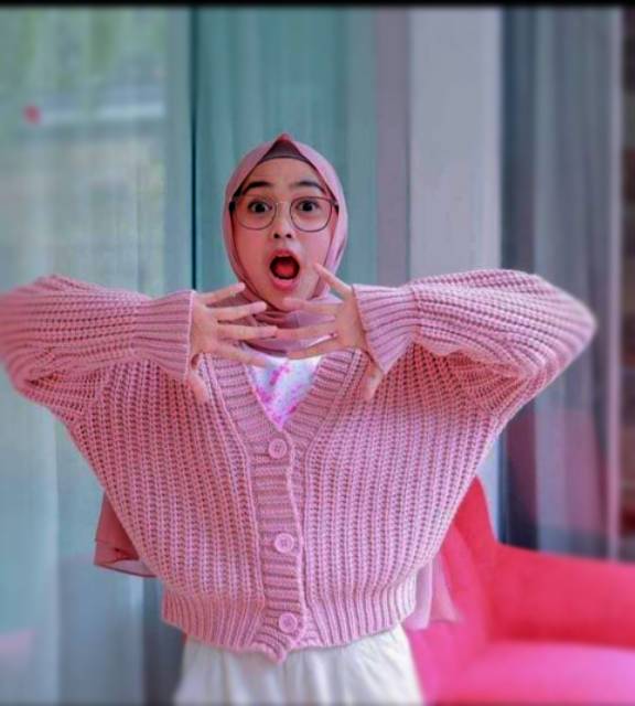 Cardigan Rajut ZULFAA 3 get l Pakaian Rajut Atasan Wanita l Outwear l Rajut Keren Murah-3