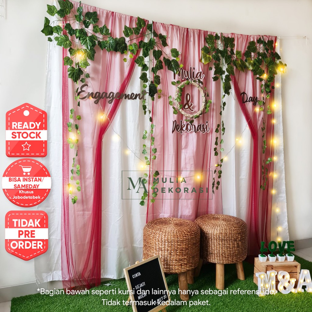 Dekorasi Backdrop Lamaran Nikahan Aqiqah Khitan Background Paket Mulia FF