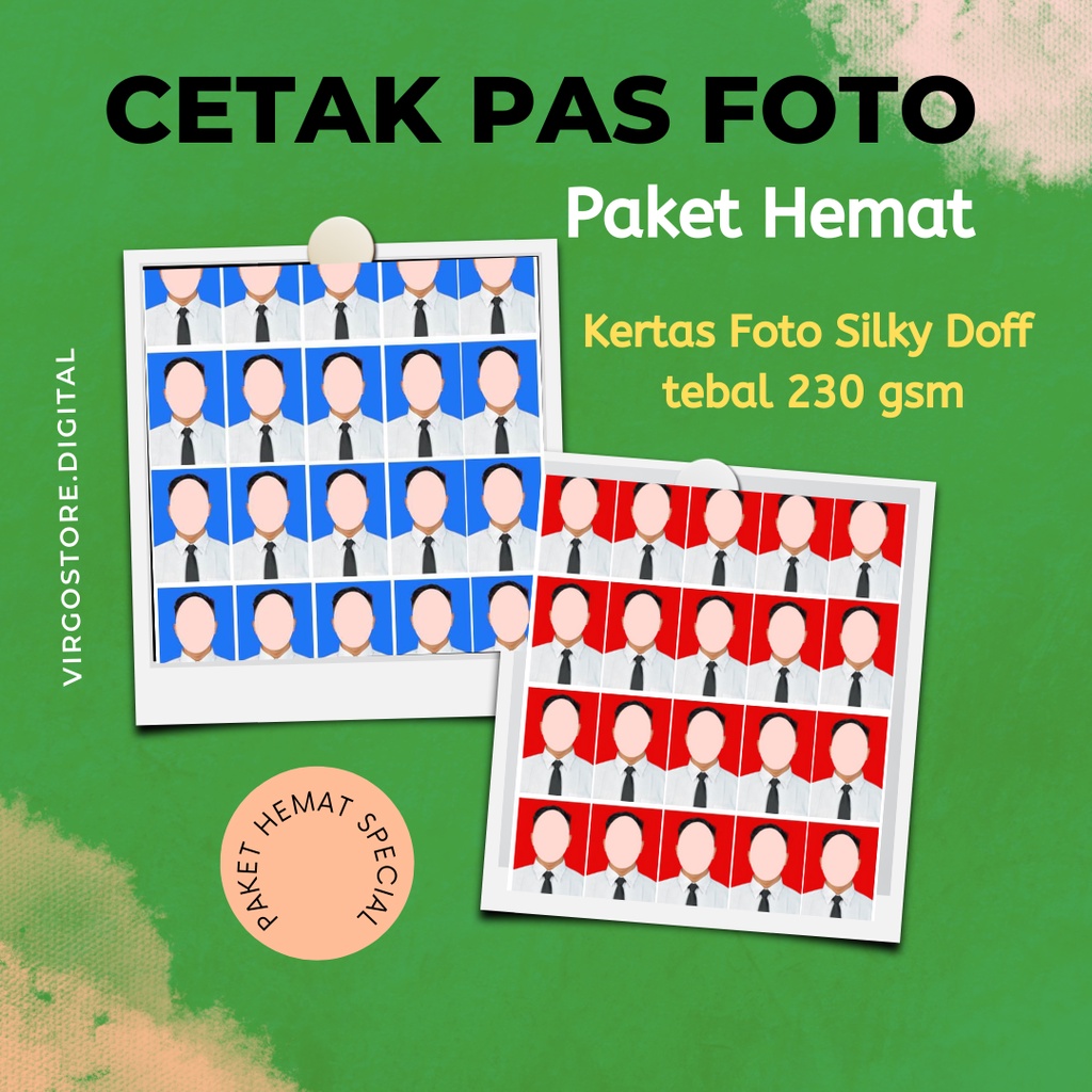 Jual Cetak Pas Foto Paket Hemat Cuci Pas Foto Menggunakan Kertas Foto Silky Doff Shopee 2553