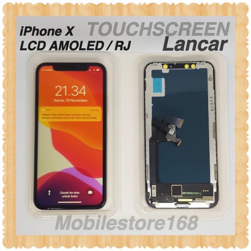 LCD FULLSET+TOUCHSCREEN (Merk RJ) iPHONE X incell | Shopee Indonesia