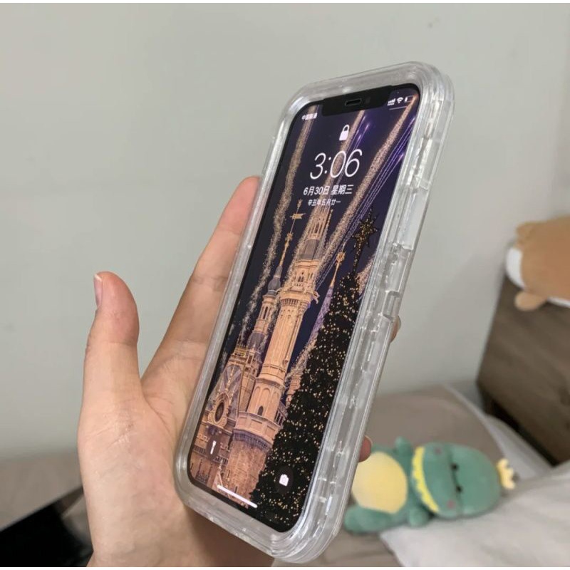 Untuk iPhone 15 Pro Max12 11 13 14 Pro Max SE XR XS XSMAX X 6 7 8 Plus Setengah Bening Transparan Shockproof Armor Glossy Polos Case Phone Cover