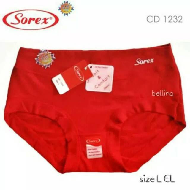 [satuan] Celana Dalam Wanita Midi Original Sorex 1232 Size L EL QL / CD Cewek Sorex Size L XL XXL