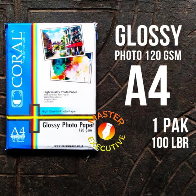 

♞ Coral Glossy Photo Paper A4 120 gsm 100 lbr / Kertas Foto Brosur ▲