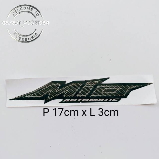 Emblem timbul logo YAMAHA MIO KARBON hitam THAILAND THAILOOK