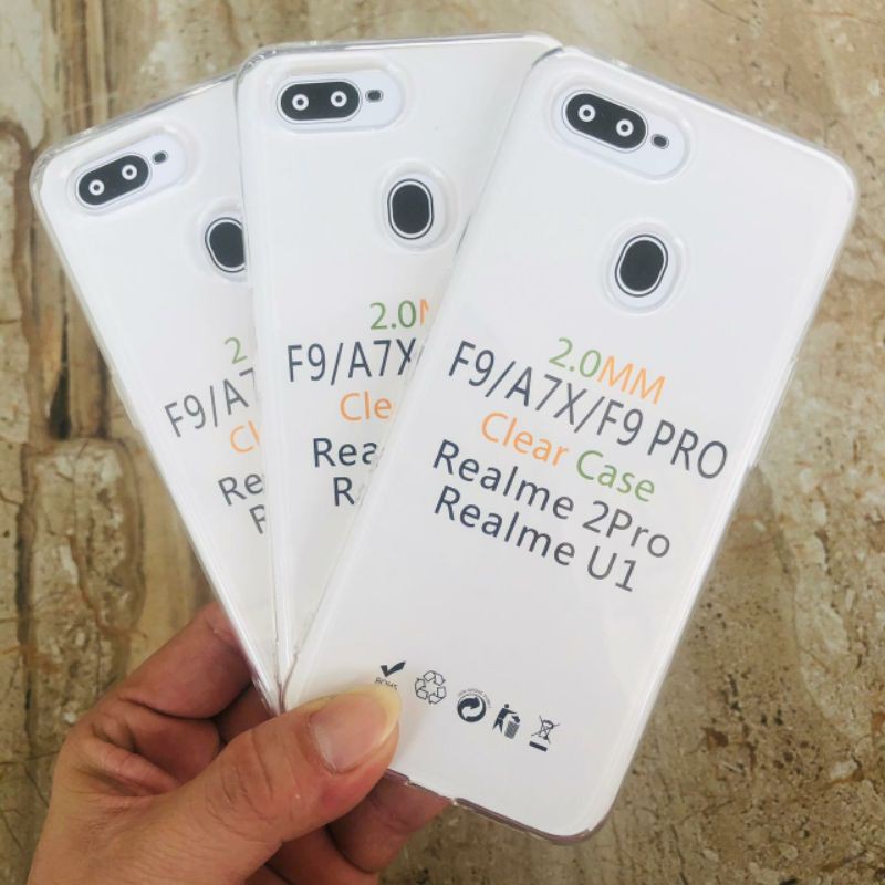 Silikon Jelly Soft Case Bening Oppo F9 F9 Pro A7X Realme 2 Pro Realmi U1 Softcase