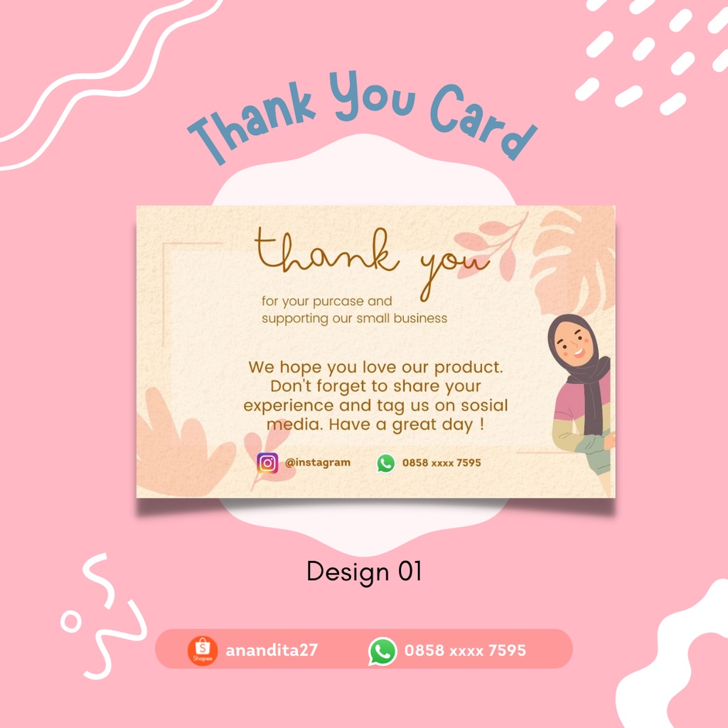 

THANK YOU CARD / UCAPAN SELAMAT / KARTU UCAPAN / KARTU SOVENIR