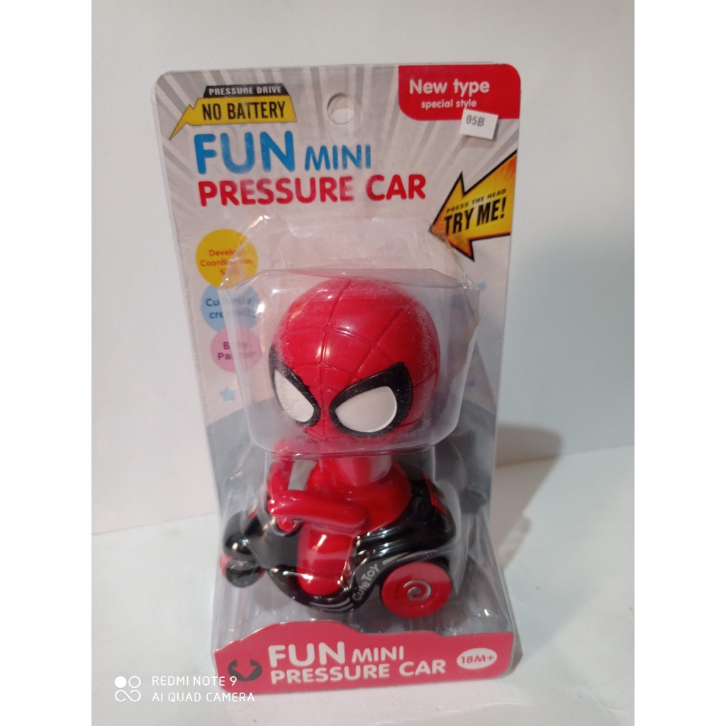 MAINAN FUN MINI PRESSURE CAR/MAINAN MOTOR SPIDERMAN