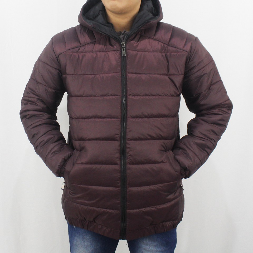 JAKET PUFFER TEBAL PRIA MARUN SIZE M L XL XXL  - JAKET WINTER - JAKET PARASUT TEBAL PRIA - JAKET GUNUNG WINDPROOF MARUN