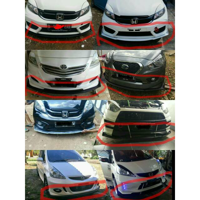 Aksesoris Eksterior Modifikasi Variasi Eksterior Mobil Winglet Nyambung Lips Bemper Plindung Sporty Shopee Indonesia