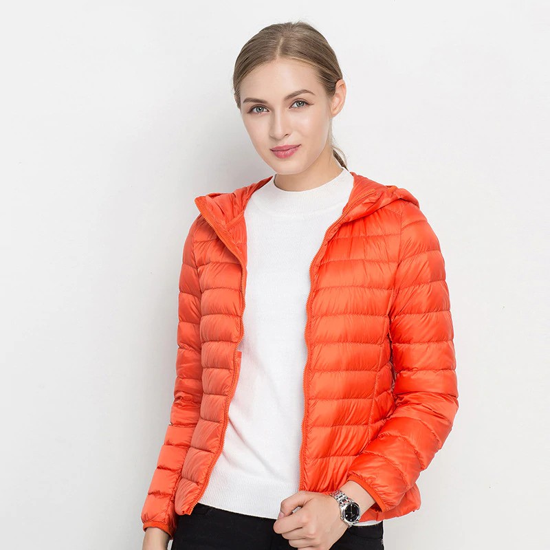 Women Winter Jacket 2019 New Ultra Light White Duck Down Jacket Fashion Warm Slim Hooded Down Coat