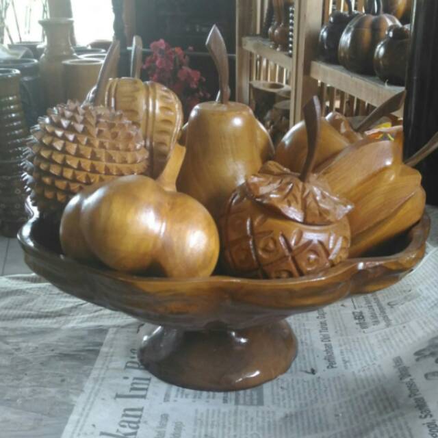 Buah buahan set kayu jati