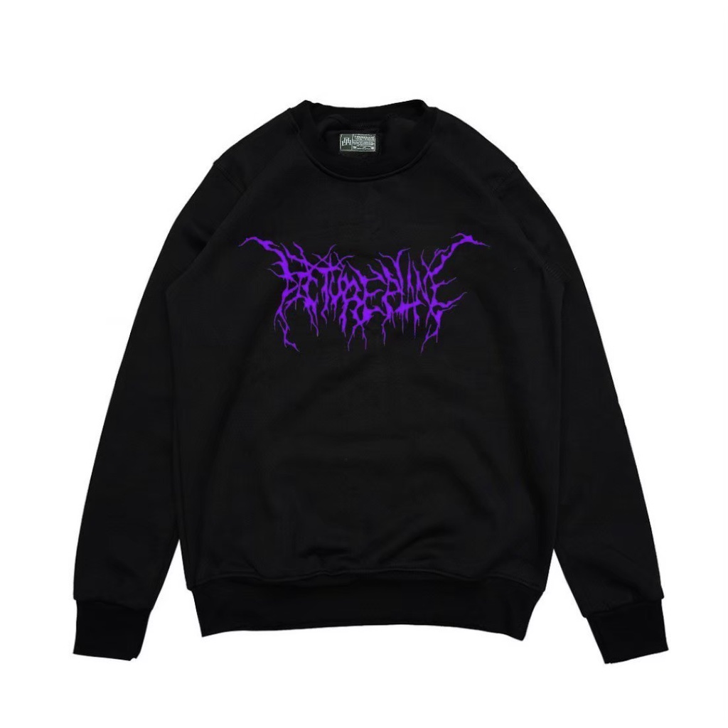 Sweater Crewneck Font METAL Black Edition | Crewneck Punishment METAL Series Edition Pria Wanita [COD]