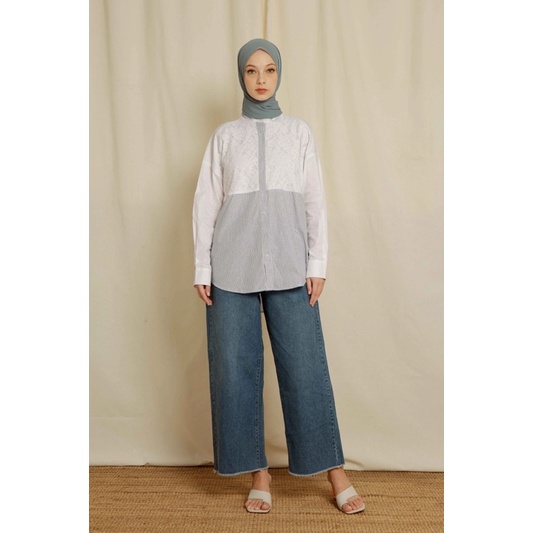 Atasan Lila Shirt White Aleza Label