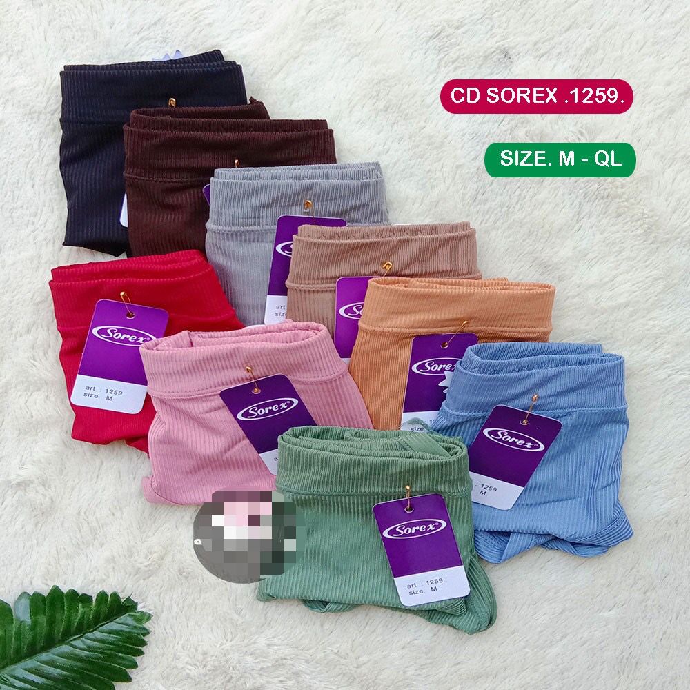 CD / CELANA DALAM 1259 SOREX SUPER STRETCH BAHAN LICIN CD BASIC SIZE M L EL QL - SOREX CD BASIC MIDI WANITA - CELANA DALAM WANITA SOREX BAHAN SUPER LICIN TIPIS LEMBUT DAN NYAMAN DI PAKAI - ARA98STORE