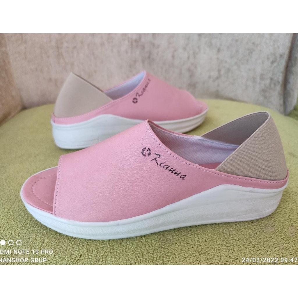 8.8 BIG SALE Sandal Sepatu Wanita KIANNA Sendal Slip On Ujung Terbuka Selop model korea Terbaru