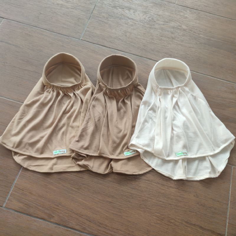 3 pcs Hijab Baby Bergo Anak Jilbab Bayi Instan Lucu 0-2 Tahun Perlengkapan Bayi Perempuan Kerudung Bayi Salihah