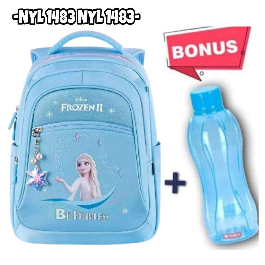 Tas Ransel Sekolah Anak Perempuan Tk Sd Motif Frozen free botol