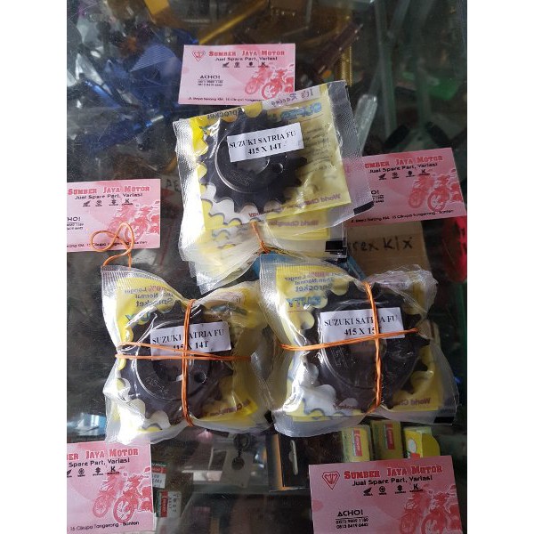 gir depan sss 415 12,13,14,15 motor satria fu baru dan fu lama