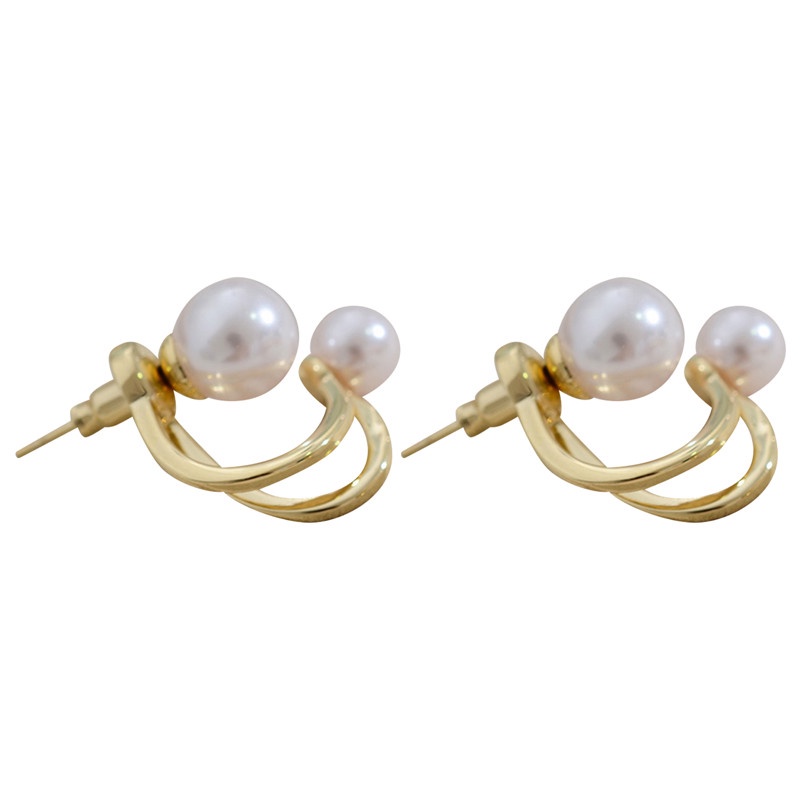 Anting Bulat Huggie Mutiara Zircon Kecil Klasik Elegan Lucu Gaya Korea Untuk Wanita