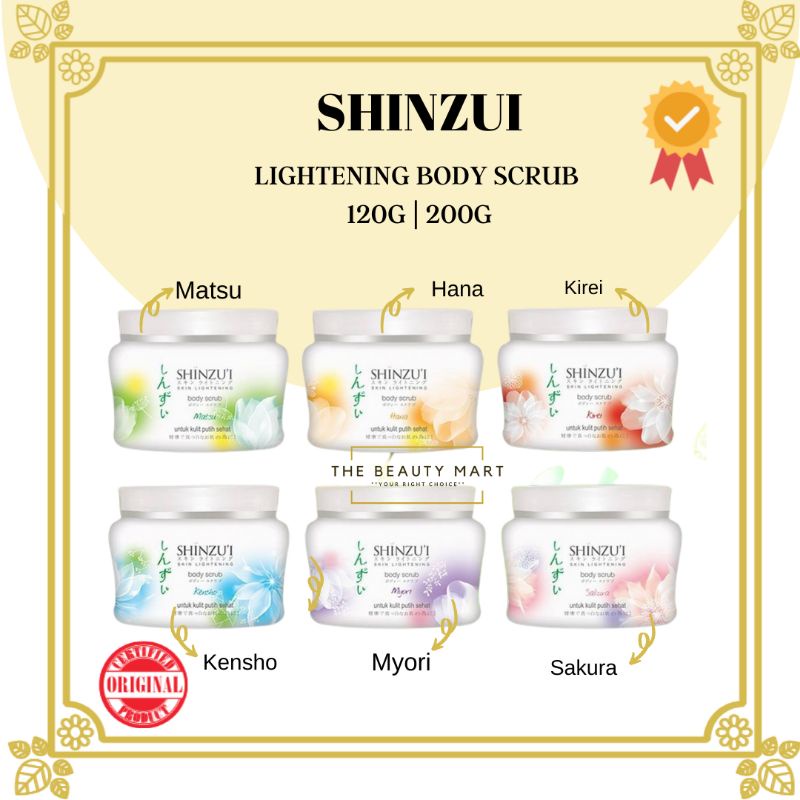 [BPOM] Shinzu'i Skin Lightening Body Scrub -120gr - 200gr - Lulur - Shinzui