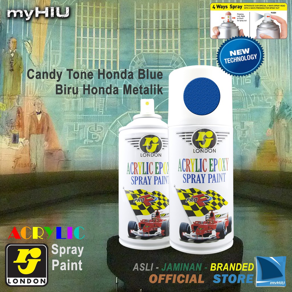 Cat Semprot Biru Honda Metalik 150 ~ 400 cc / CTM Honda Blue Spray Paint RJ LONDON