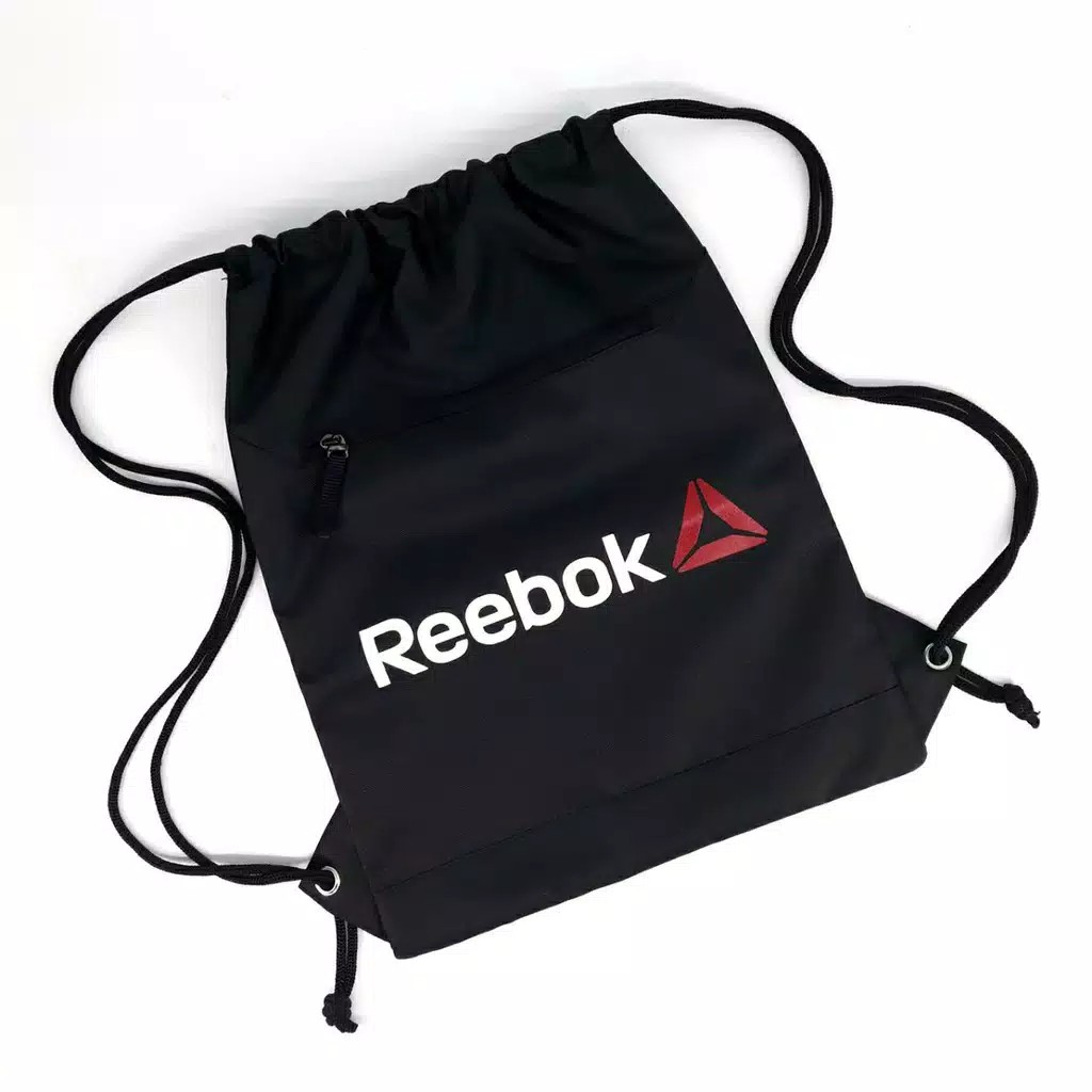 Tas Serut Gymsack String Bag Reebok Merah Hitam