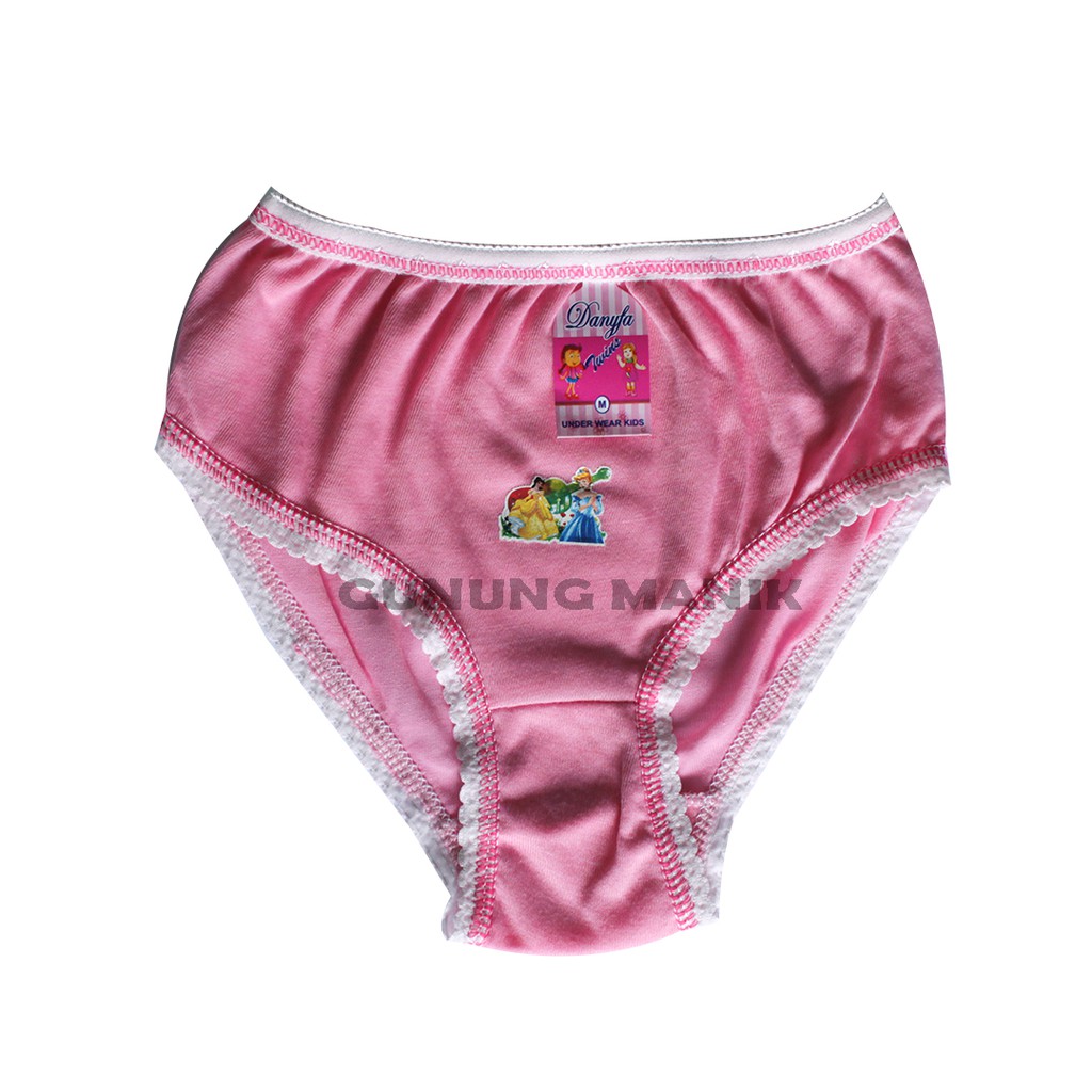 celana dalam anak perempuan setengah lusin cd anak danyfa ukuran S/M/L termurah