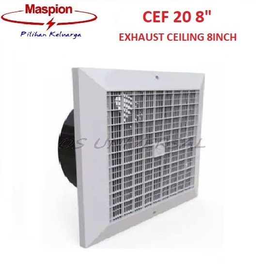 Maspion Exhaust Fan Plafon 8 Inch CEF 20 - Heksos Hexos Ceiling CEF20 8Inch 8&quot; Kipas Angin Exaust