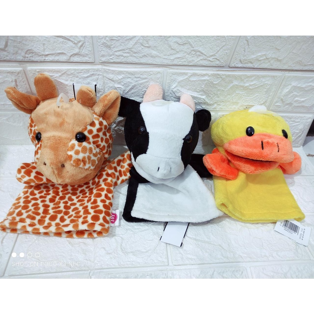 MAINAN ANAK HANDPUPPET MOTIF ANIMAL/MAINAN ANAK BONEKA TANGAN ANIMAL