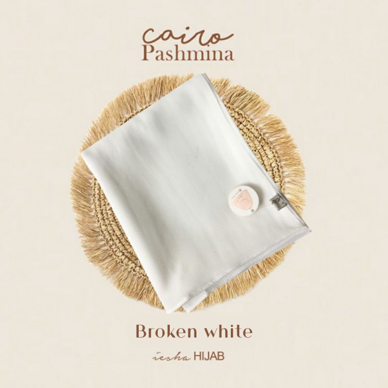 Pashmina Diamond 180x75 Jahit Tepi BISA COD, GROSIR, murah-PD Broken White